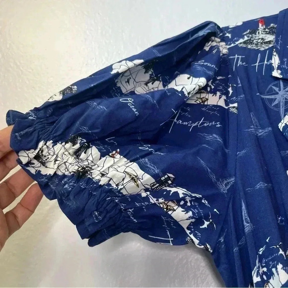 WeWoreWhat Blue and White Midi Dress - Picture 8 of 16